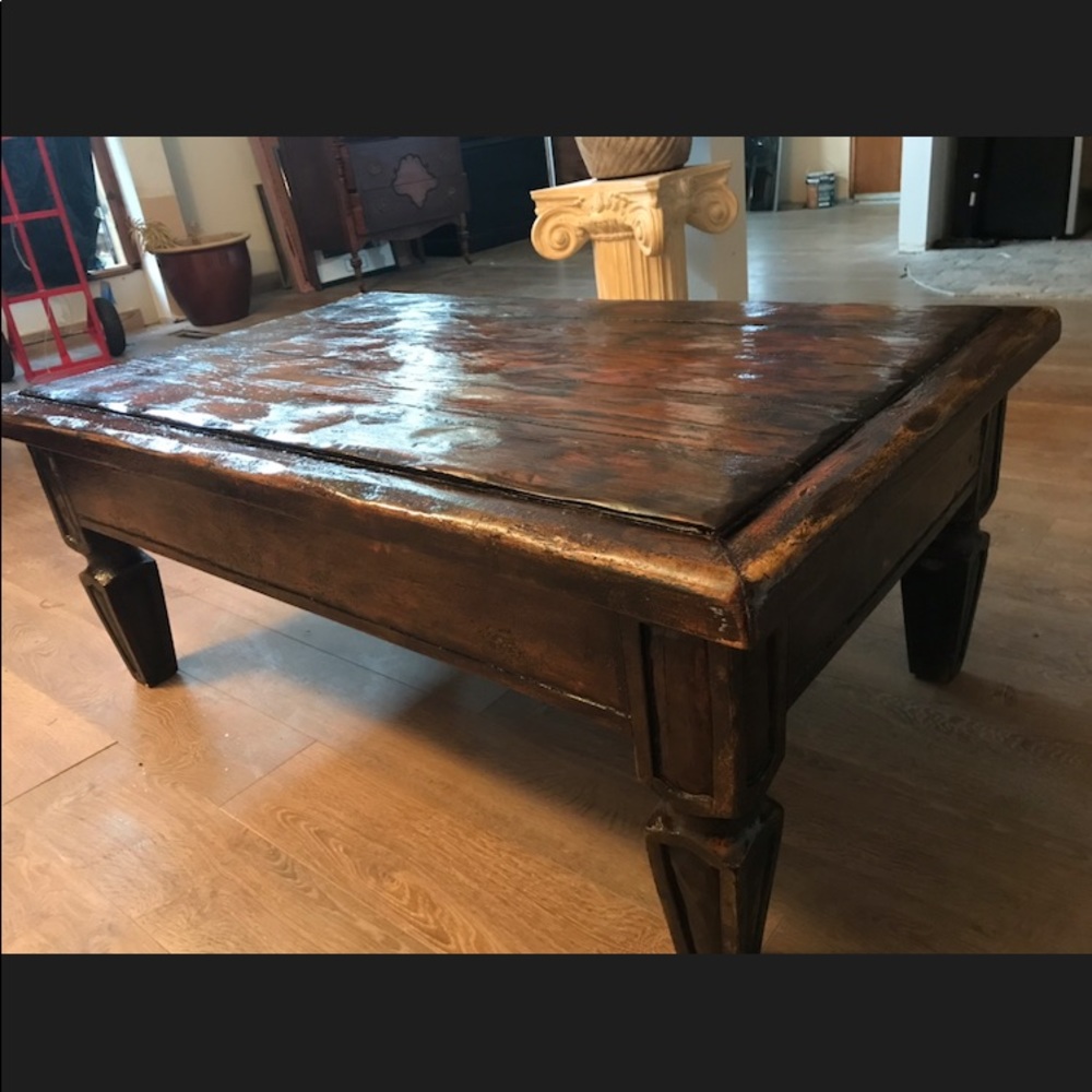 Antique rustic coffee table